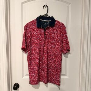 Walter Hagen Floral Print Golf Polo Shirt Performance S NWT